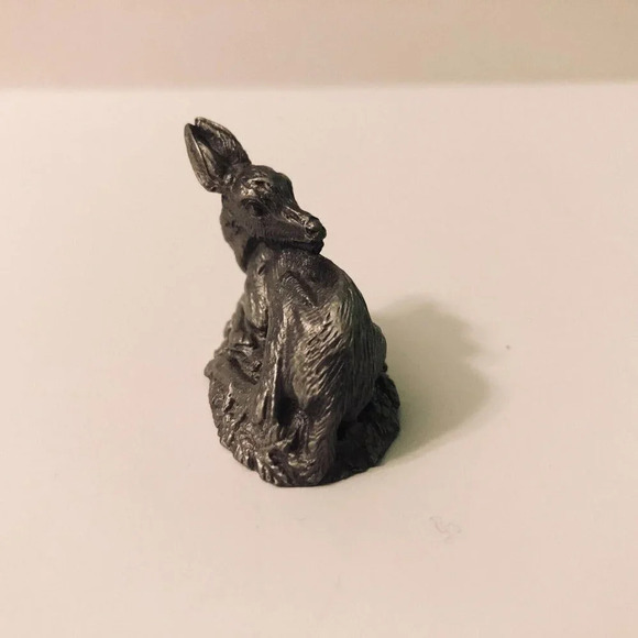 1981  Jane Lunger Pewter The Fawn Franklin Mint Woodland Animal Mini Figurine - Picture 5 of 9